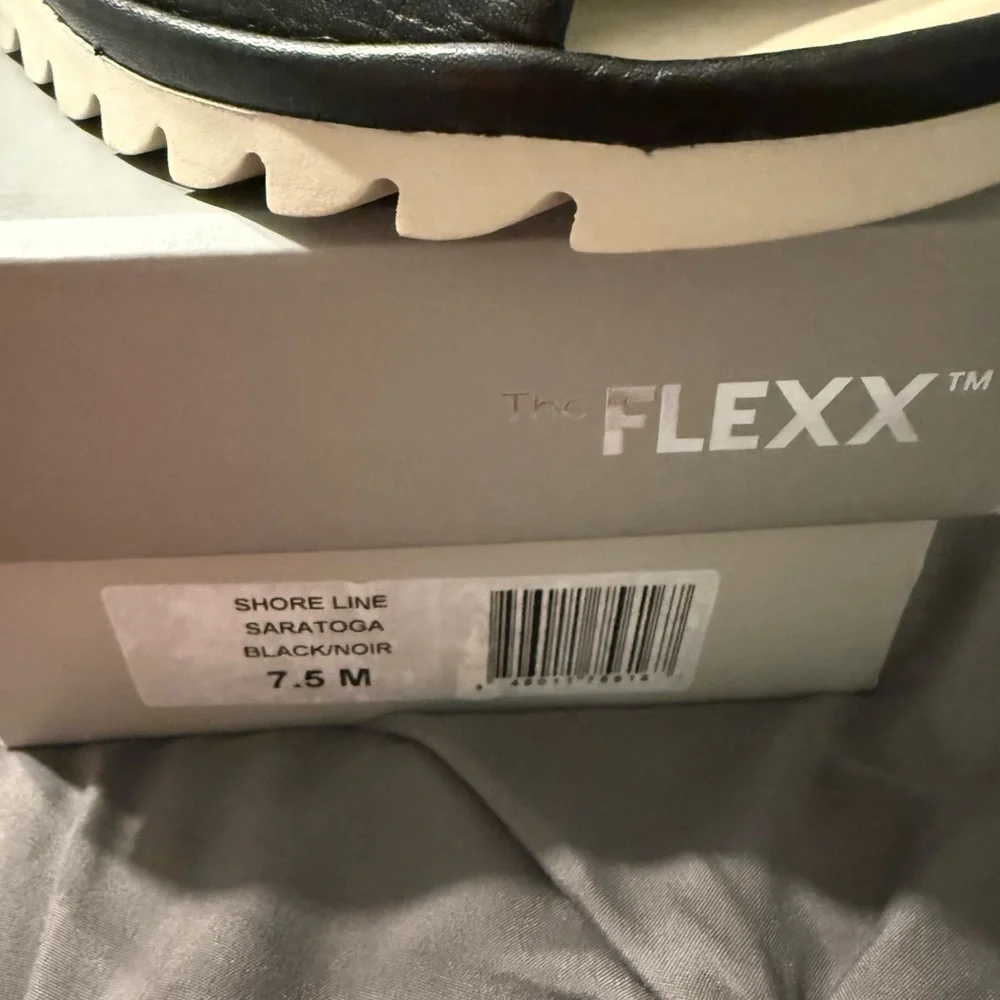The Flexx Black Leather Sandals with Cream Sole New - Picture 9 of 11